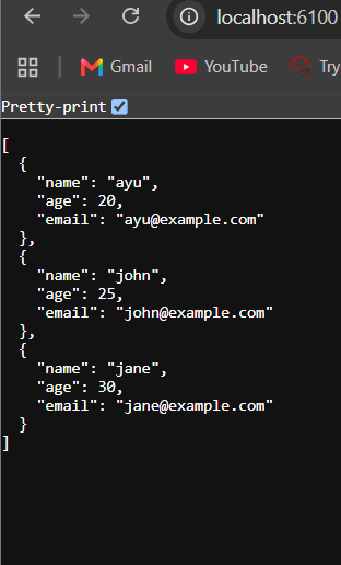 aayusha1317's tweet photo. #LSPPDay40 learnt about making simple api, setting data for api, checking responses in the local host, stringifying the userdata, accessible &amp; non-accessible requests in api,  status code, and inspecting the task.
#LearningWithLeapfrog #60DaysOfLearning2026 @lftechnology #nodejs https://t.co/nsufpRUogo