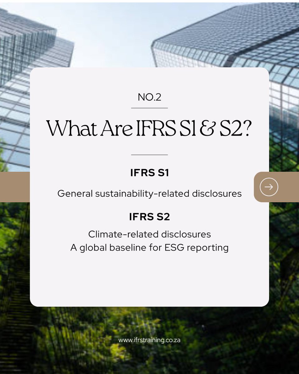 TrainingIfrs's tweet photo. Lead the future of reporting with First Disclosure S1 &amp; S2 training in Cape Town. 🌍📊
📅 17 – 21 August
Register Now : https://t.co/FP5LcCWqOu 
#IFRS #IFRSS1 #IFRSS2 #ESG #Sustainability #CapeTown #SouthAfrica #IFRSTraining https://t.co/q9UQdIP23f