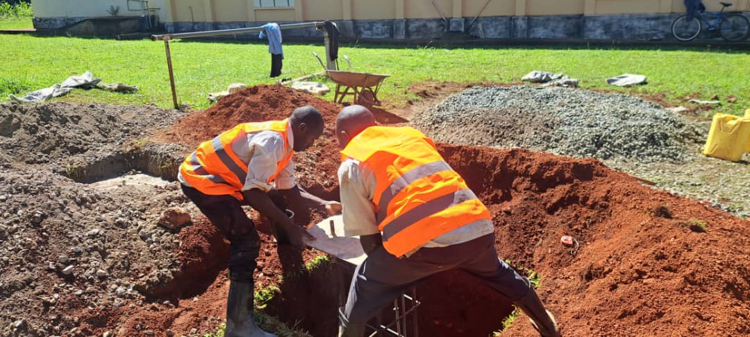 RotaryMasindi's tweet photo. #RotaryEyamba #WASHProject update:
Launch & Groundwork (May 2026)
The project officially commenced on May 2nd, 2026.
Completed pad excavation, concrete base casting, and curing for the tower support. @rotaryd9213 @Rotary @JacDerrick_ @rcbnuganda @KampalaSouth @MwesigyeAbra https://t.co/erqP0SRWDN