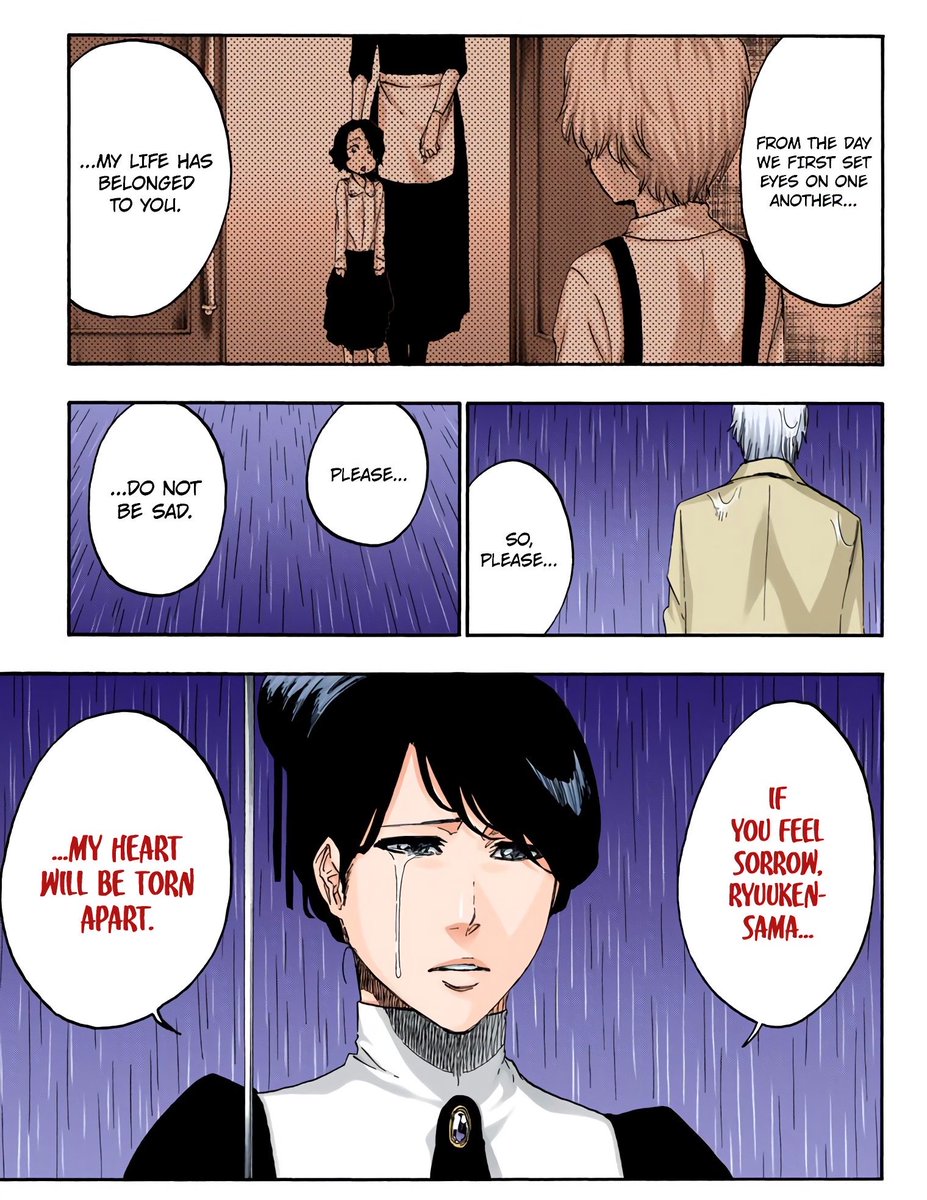 IchigoTaicho9's tweet photo. New Info by Kubo.

Katagiri was a pure-blooded Quincy before meeting Ryūken.

I’d assume Sōken healed her as a child, and her parents wanted to repay that.

This is in line with how Yhwach found Jugram as a child and set him on his life’s path. https://t.co/9Ai68YiPbR