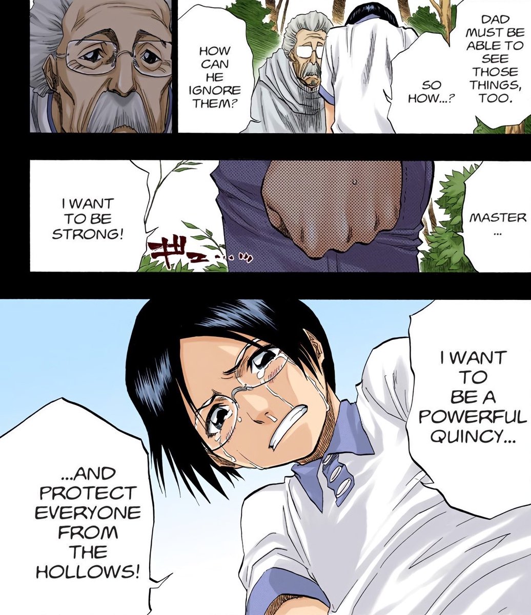 IchigoTaicho9's tweet photo. New Info by Kubo.

Katagiri was a pure-blooded Quincy before meeting Ryūken.

I’d assume Sōken healed her as a child, and her parents wanted to repay that.

This is in line with how Yhwach found Jugram as a child and set him on his life’s path. https://t.co/9Ai68YiPbR