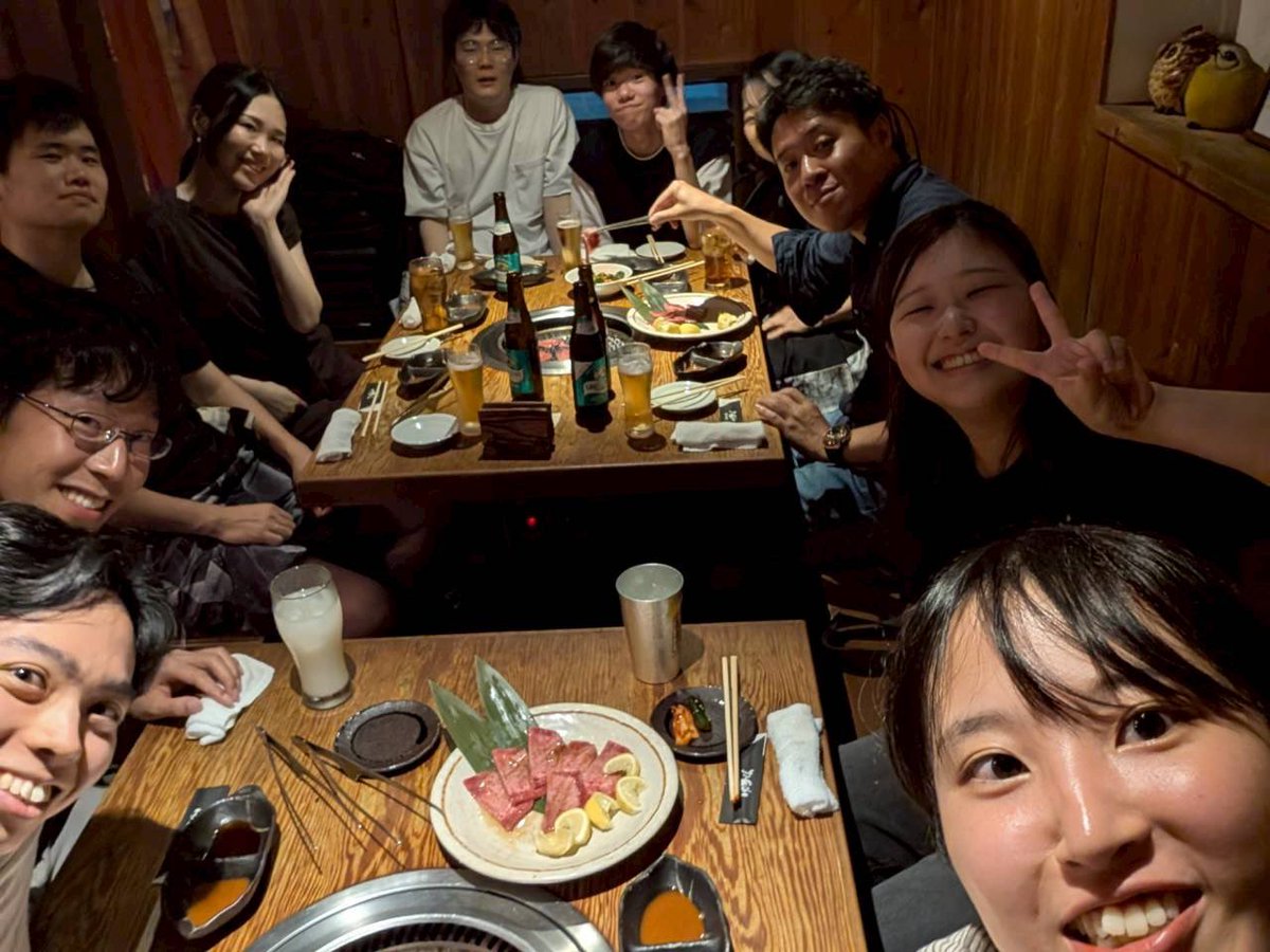 ventus_choir's tweet photo. 7/11(土)ヌスさんとの合同練習でした！！！
練習終わりには有志で焼肉へ🍖より親睦を深められる良い機会になりました！

3枚目は過去最大に人が集まった低音パートの様子です！ https://t.co/SihLBbHXPo