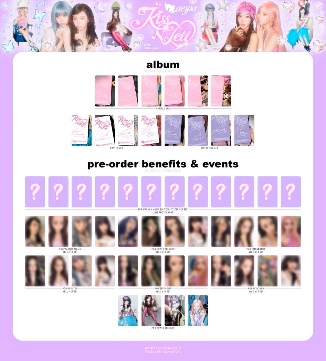 aespa | photocard list on X: 