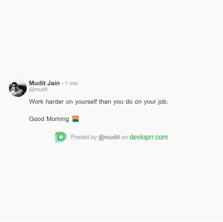 Mudit (devloprr.com) tweet media