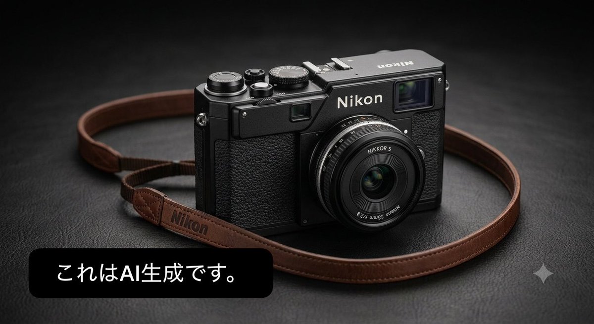 KiokuCamera's tweet photo. でもNikonはAPS-Cの本気の四角いコンデジ（スナップシューター）を出すのが最も強いと思う。ファインダーありでね。
↓
ちょっとAIにデザインイメージ生成してもらった。レンズ交換式だけど悪うない… https://t.co/7wSZRMdJyX