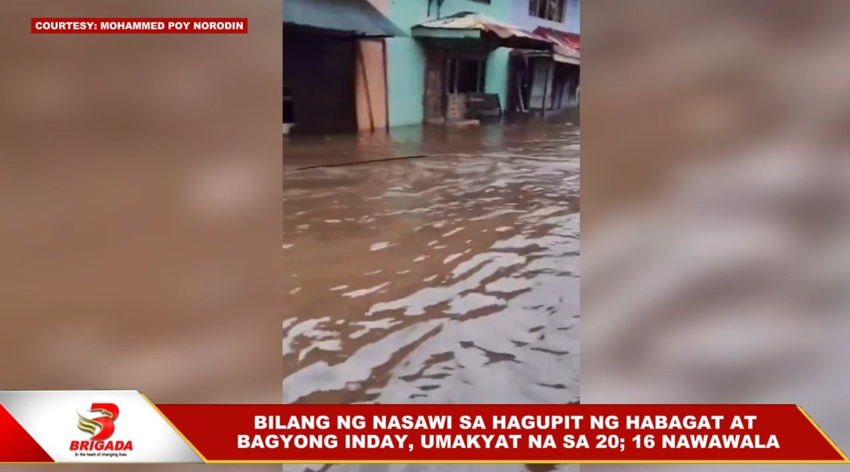 brigadaph's tweet photo. ◍ Bilang ng nasawi sa hagupit ng habagat at Bagyong #IndayPH, umakyat na sa 20; 16 nawawala
#BrigadaBalitaNationwide #BrigadaNewsFMManila
📺 WATCH LIVE: https://t.co/c9oFrGdH9m https://t.co/YSi7rgSYIU