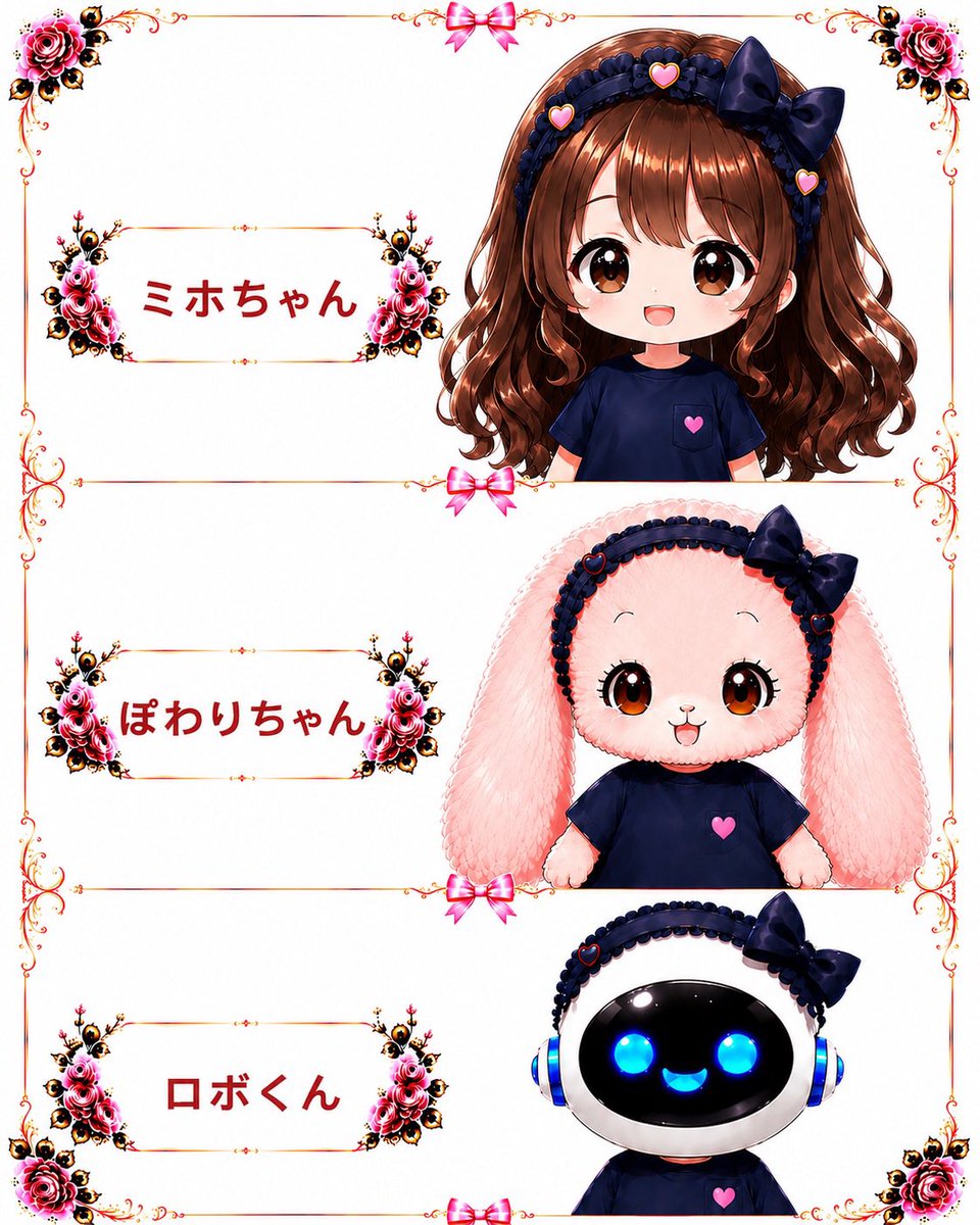 オリジナルキャラクターを更新しました•ᴗ• ミホちゃんたちが複数いる