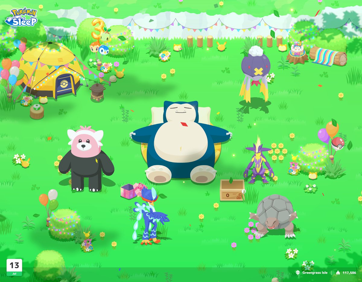 yoda_mighty1986's tweet photo. Joining the Pokémon Sleep 3rd Anniversary Campaign! 

#PokemonSleep3rd https://t.co/sEf00YNaw1