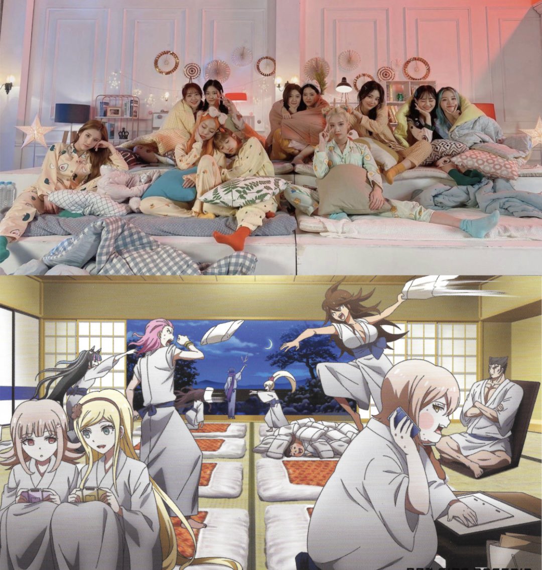 loonaronpaverse's tweet photo. sleepovers #LOONA #danganronpa #drtwt https://t.co/7nziWnkeWw
