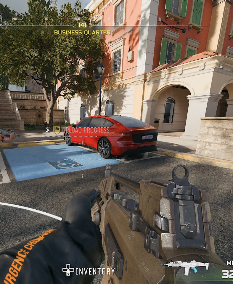 FN2000xx's tweet photo. lol they can’t even park a car.  It’s not even a parking space 🤣. @CallofDuty https://t.co/A6KYYah0iW