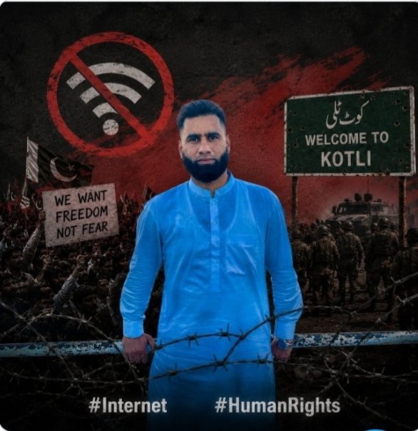 ZaraBaloch121's tweet photo. Reports from Kotli,#AJK are deeply concerning people who shared internet access to expose alleged abuses now face serious repercussions. Riyaz Malik of Kotli says his home and shop were repeatedly raided, vandalized & valuables taken.
#HumanRights
#StopAtrocities https://t.co/xJnK5TQLd1