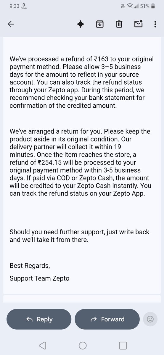 Saransh7715's tweet photo. Hey @ZeptoNow @zeptocares , rice arrived contaminated with chemical detergent. Grievance Officer approved return, but dark store manager denied it &amp; threatened rider with salary deduction! Issue my refund immediately!
@aadit_palicha
Order ID: #SMLHJKUIS15442 https://t.co/xh0O6lvDxC