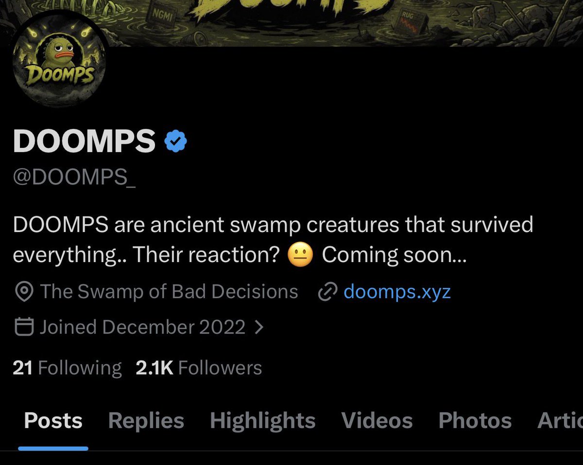 DOOMPS_'s tweet photo. A few days ago before the DOOMPS really started marketing..

We were at under 300 followers..

Our vision on destruction and DOOMP IT has been seen!

Today marks 2k DOOMP Followers!  Thank you for your support. 

Mint is this week! https://t.co/dEZemmhsRK