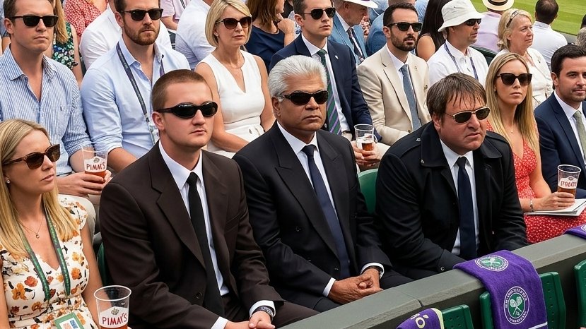 GoyaKe_Chunache's tweet photo. MG Gandhi and his assistants at Wimbledon https://t.co/gqzqy00q67