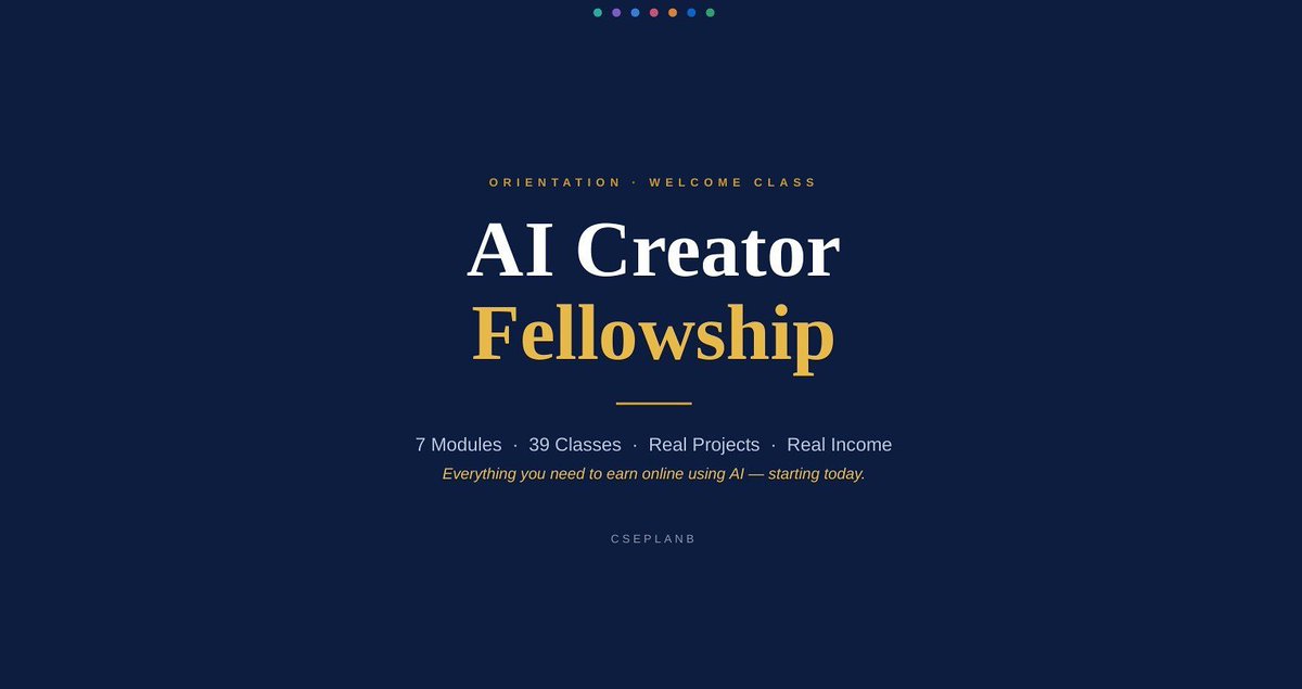 ShefC_Official's tweet photo. From curiosity to creation.

Proud to be part of the AI Creator Fellowship by @CSEPlanB. Looking forward to learning, building, and sharing my journey.

@CSEPlanB @CseWhy 

#AICreators https://t.co/geVRydVtxO
