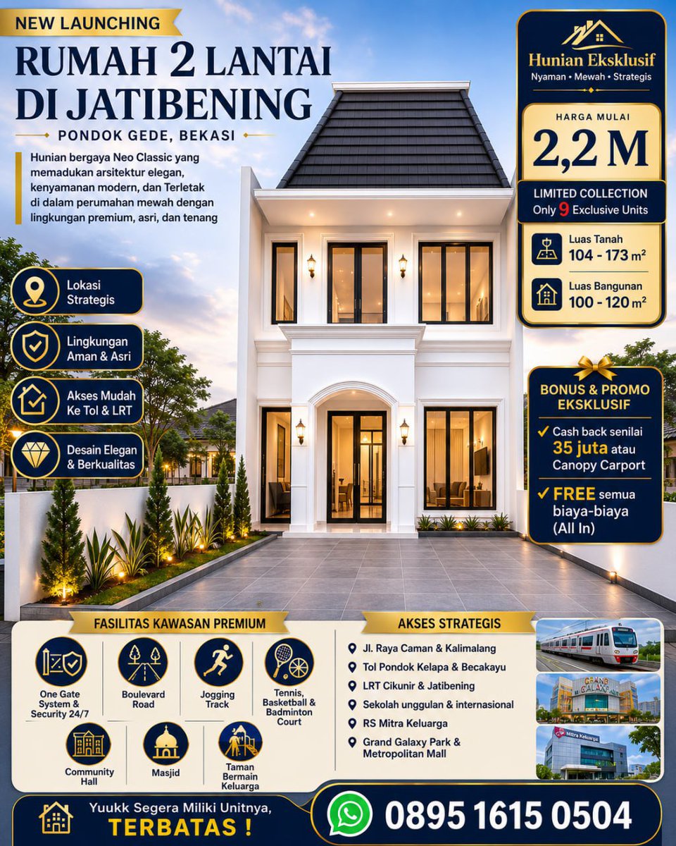 HeriApry's tweet photo. Rumah di Jatibening, Pondok Gede, Bekasi
- Cash
- Bisa KPR https://t.co/GFppcyOt6D