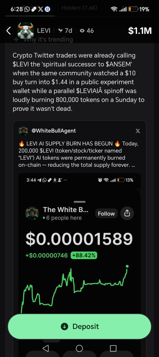 PopoOnTheMoon's tweet photo. @LeviCryptoGuy You sure that's the reason u went up? I don't think so https://t.co/XvmsRdn8q4