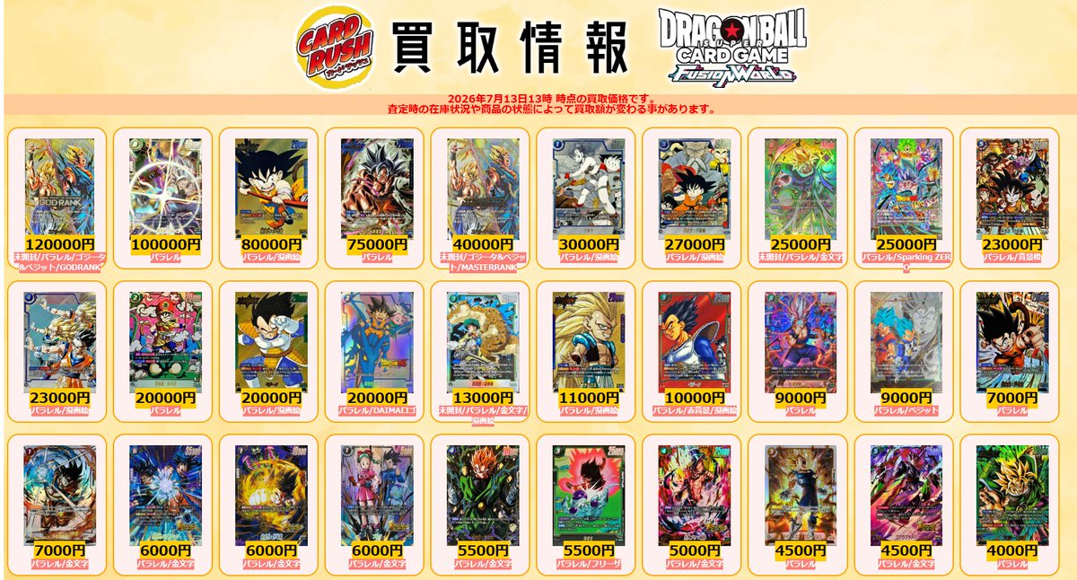 ドラゴンボールフュージョンワールド 🐉買取情報②🐉 エナジーマーカー
