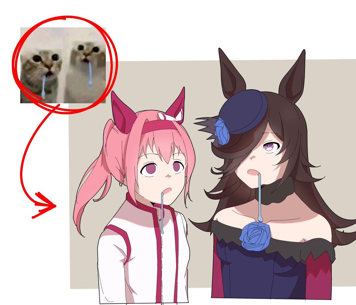 ShizuOkutsuka's tweet photo. Rice... Haru... 
#umamusumeprettyderby #umamusume #ウマ娘 https://t.co/rDeMQBxsGR
