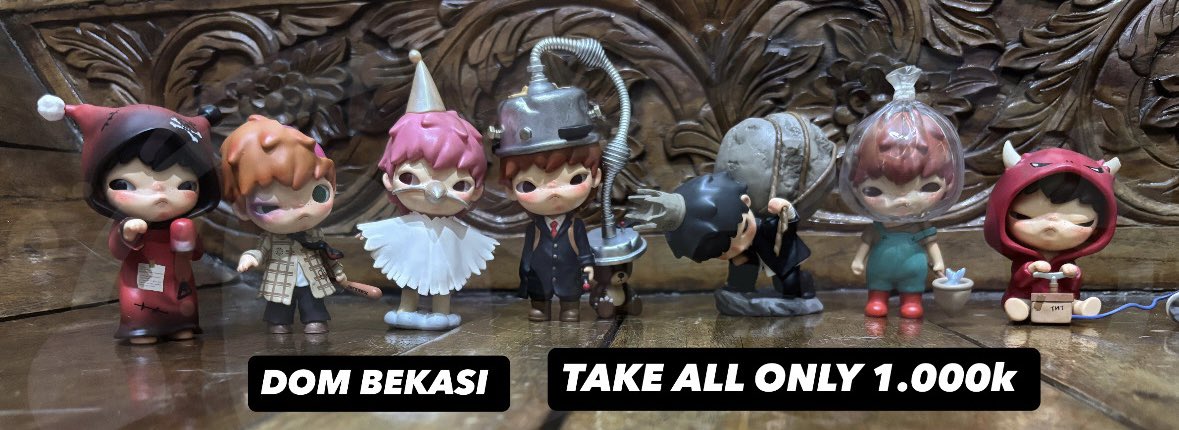 Edendilangit's tweet photo. 🐯 want to sell 🦖

Hirono figurine all BNFC 

🏠 Bekasi, INA
💰IDR1.000.000 (include all)

t. Hirono popmart hiding behind you zombie birdman soul connection sisyphean work loose fish destroy monster carnival echo little mischief tamed wildgrass mime https://t.co/9Kg5HQjil8