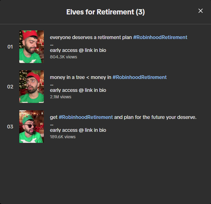 ElvesRobinhood's tweet photo. Everything in the playlist is about a happy retirement!

buy $Elves and enjoy your retirement! https://t.co/GDefFxMznR