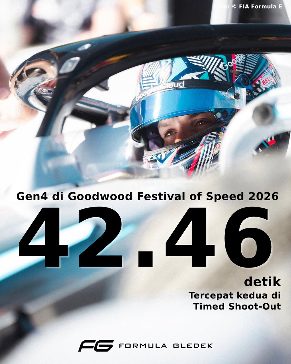 FormulaGledek's tweet photo. Dan Ticktum dengan mobil Gen4 yang dimodifikasi catatkan waktu terbaik 42.46 detik pada Timed Shoot-Out di acara Goodwood Festival of Speed tahun ini.
Waktu tersebut adalah tercepat kedua di sesi ini, lihat onboardnya kemarin ๐.
#FormulaE #ABBFormulaE #GFoS #FOS https://t.co/EJSK9py3SI
