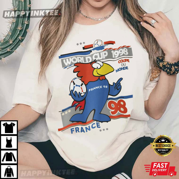 happyinktee's tweet photo. ⚽🔥 Relive France '98 Glory!

The footix france 98 tee brings ultimate retro World Cup vibes. 🇫🇷🐓

🚀 Grab yours today!

#France98 #WorldCup #Happyinktee https://t.co/Sp5UOp1FbF