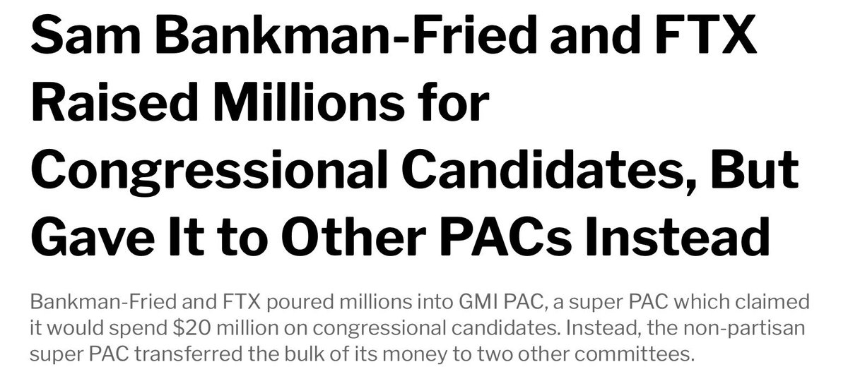 JamesHartline's tweet photo. Something I will be reporting on over the next few days is the fact that Democrats in Congress, Democrat candidates and Democrat PACs have only returned or refunded a small portion of the $40 million they received from Sam Bankman-Fried and the other guilty parties associated with the FTX fraud. All of that money belongs to FTX investors and the Democrats have still not paid it back. As well, Sam Bankman-Fried's guilty accomplice parents have still not refuned the millions of dollars hauled in via Bankman-Fried's mother's super PAC Mind The Gap. All of it turned into a big political money laundering scheme and Congress and the Department of Justice have still not held them accountable or forced them to return the money.