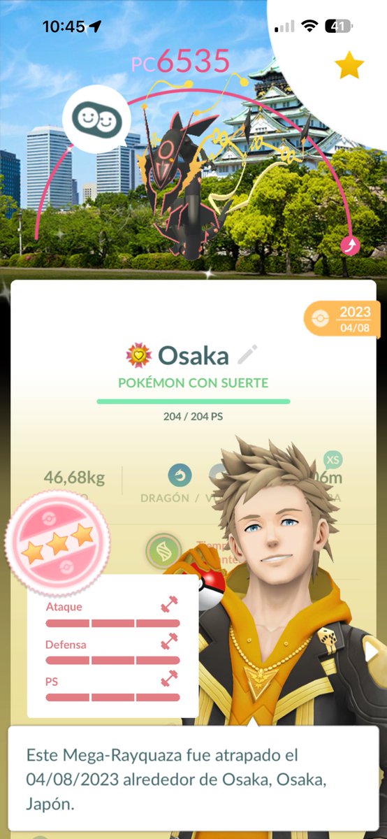 JavierCalihua07's tweet photo. Rayquaza shundo con fondo de Osaka, me encanta este Pokémon 🥰🐉
#PokemonGo https://t.co/BeG3Mts3Ir