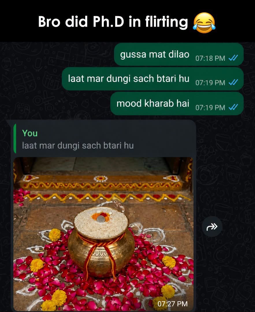 Itz_Sakshi12's tweet photo. Flirting skills 😂🌝 https://t.co/9l68kQy3od