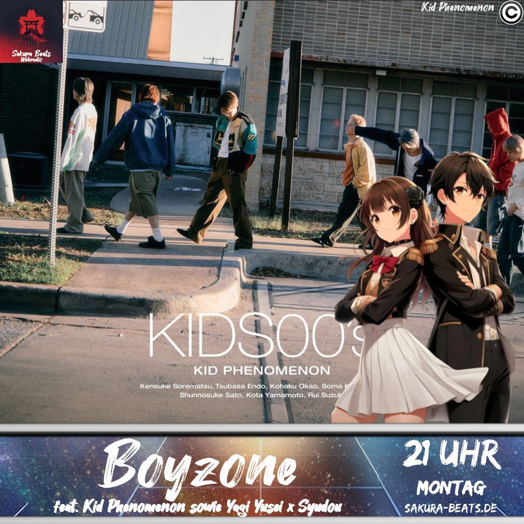 SakuraBeatsDE's tweet photo. Heute 21 Uhr auf https://t.co/GHnnPcUvR2 - Boyzone feat. @_KID_PHENOMENON &amp; Yagi Yusei x @tikandame:

Neue Woche, neues Album. Diesmal gibt's #KIDPHENOMENON mit "KIDS00's". Außerdem hat sich #YagiYusei mit #syudou zusammengetan. 

#Boyzone #JMusic #JPop #KIDS #KIDS00s #FANTASTICS https://t.co/c3l0dhbevV