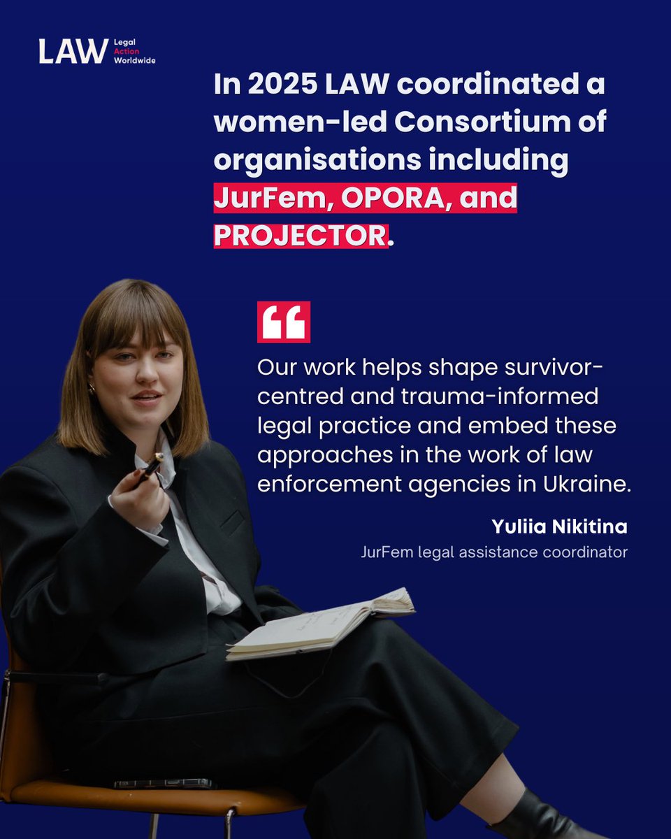 LegalActionWW's tweet photo. In 2025, we continued our frontline work in #Ukraine.

This is a snapshot of how we ensured victims and survivors can access #Justice, where it is the most needed.

Read more in our #AnnualReport2025 on our website: https://t.co/4sxxziGS1g https://t.co/SszHlKKtVO