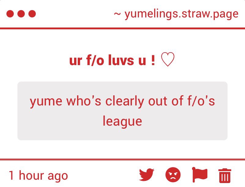 yumelings's tweet photo. ── ⟡ ˙🐾 ̟   

‘  yume who’s clearly out of f/o’s league ‘ https://t.co/7igfaALeG4