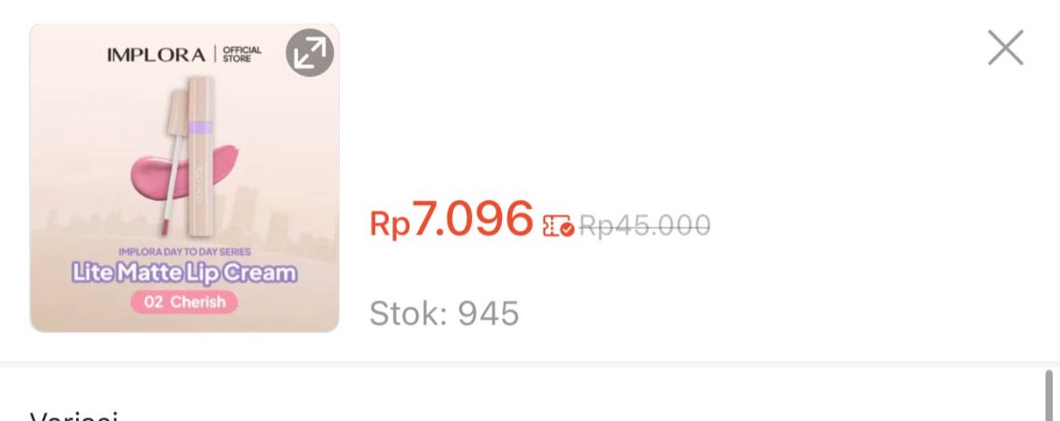 racunnyareppa's tweet photo. ⚠️ ALERT DISKON!
Implora Lite Matte Lip Cream cuma Rp7.000😭
Kalau udah ngincer dari lama, ini saatnya checkout.
Klik link sekarang, jangan sampai telat kebagian! 💄✨
https://t.co/SzCdItG9FG
#zonauangㅤ #implora #lipmatte #racunshopee #AffiliateMarketing https://t.co/RHlWs5KQ5y
