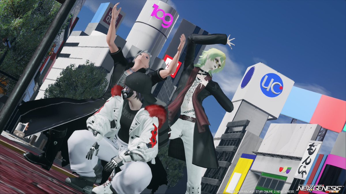 sakuya_NGS's tweet photo. 月1恒例になりつつあるグルチャのSS
今回のテーマは「ヤンチャなT1たち」
ということで、チムスペの渋谷交差点をお借りして撮影してきました♪
フレイヤさん(@frayja_ship8 )、ムユキさんと3人でヤンチャすぎるT1たちで面白すぎでした
#PSO2NGS_SS https://t.co/cBqajPn7jT