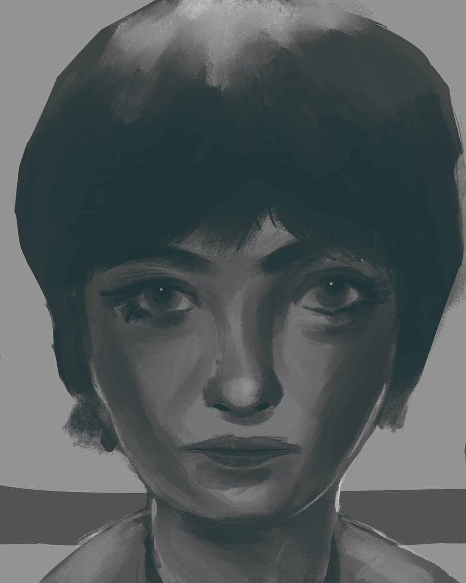 IRANIANSOURCESS's tweet photo. other old illustration, this time based on Anna Karina frame in Vivre Sa Vie #digitalart #illustrationㅤ https://t.co/QlPJthFQrY