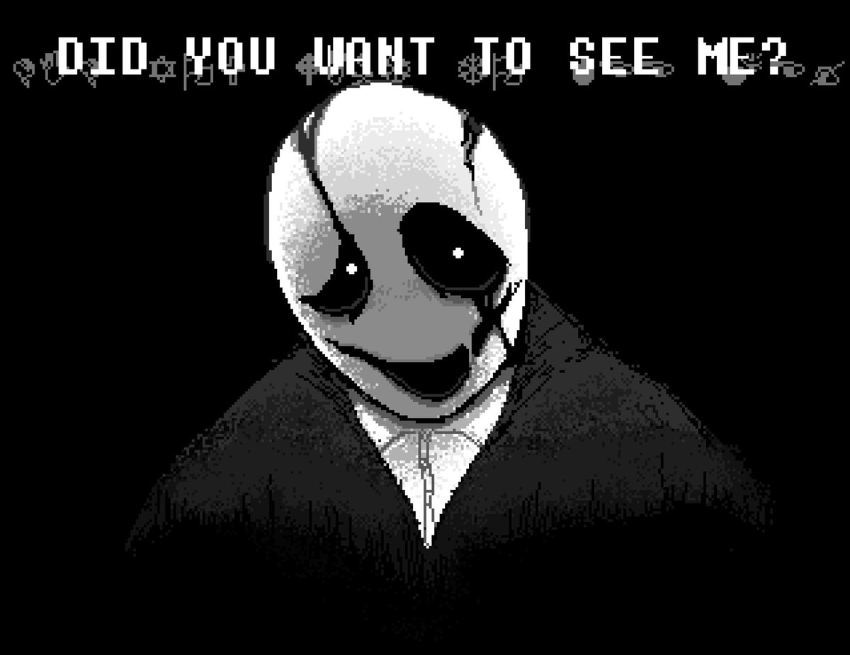 BOYMANCHAN's tweet photo. Gaster pixel art repost #deltarune #undertale https://t.co/O1CcRLgdYd