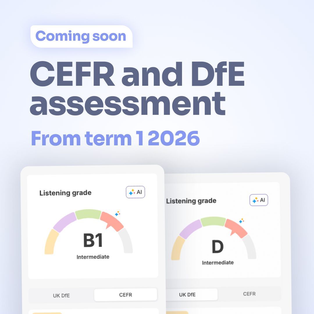 FlashAcademy_HQ's tweet photo. Do you work in the DfE A to E grading framework but think in the CEFR? Or have you spent hours translating grades from one framework to another in preparation for parents’ evening?

📢📢 FlashAcademy®’s new update fixes that... 

From Term 1 with FlashAcademy® you can easily navigate between both the DfE and the CEFR - you'll be able to quickly navigate between both frameworks, allowing you to use the framework that makes most sense to you – and those you report to.
