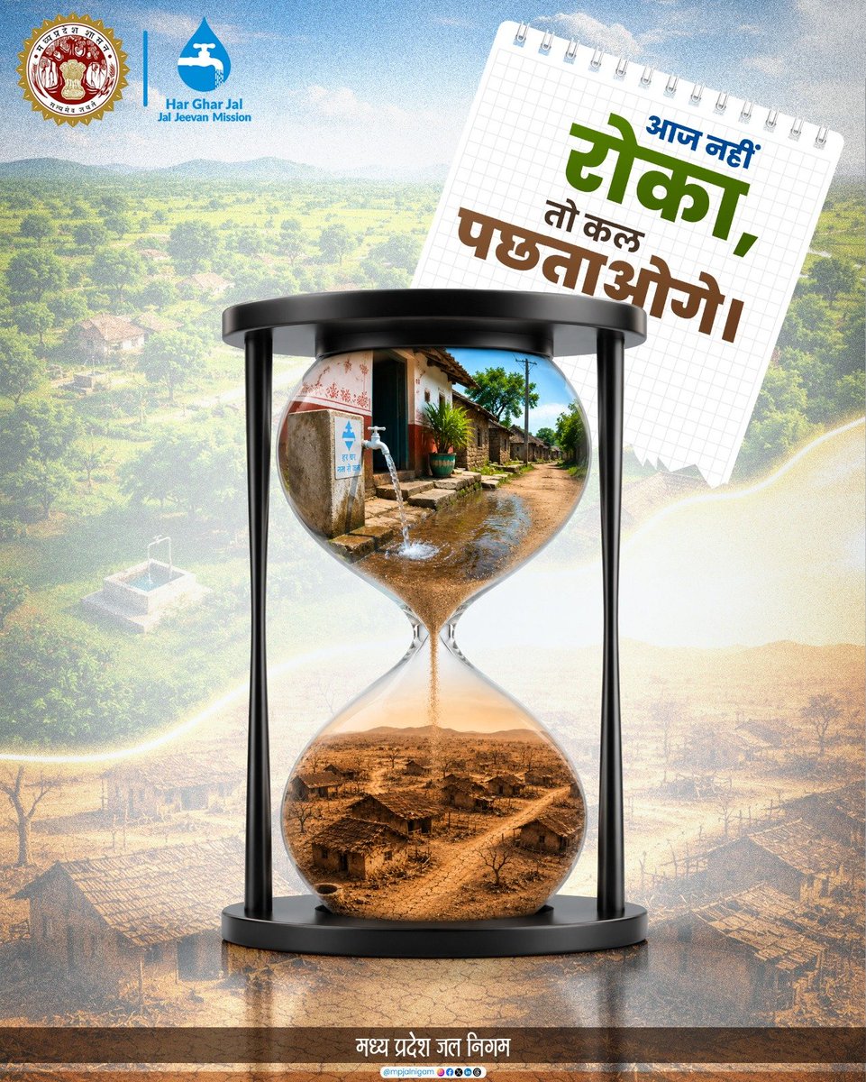 jal_mp's tweet photo. समय रहते संभल जाइए, क्योंकि पानी का कोई विकल्प नहीं। आज बचाई गई हर बूंद, कल जीवन की सबसे बड़ी उम्मीद बनेगी।
#Mpjalnigam #jaljeevanmission #HarGharJalMP #WaterConservation #SaveWater
@jaljeevan_ https://t.co/4VeEMxnAeS