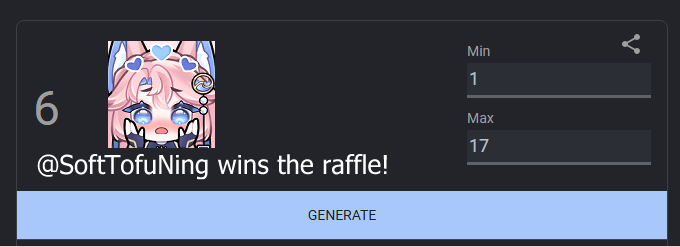 NatsuNami's tweet photo. Thank you everyone for joining the raffle!
Our winner is @SoftTofuNing Congratulations!!
It's crazy because he is my 1.0 half vtuber sibling! He has always been so sweet and supportive in my 4 years of vtubing alongside him! He gave me so many fun memories and beautiful art gifts! I'll get to pay you back again! 💪😤