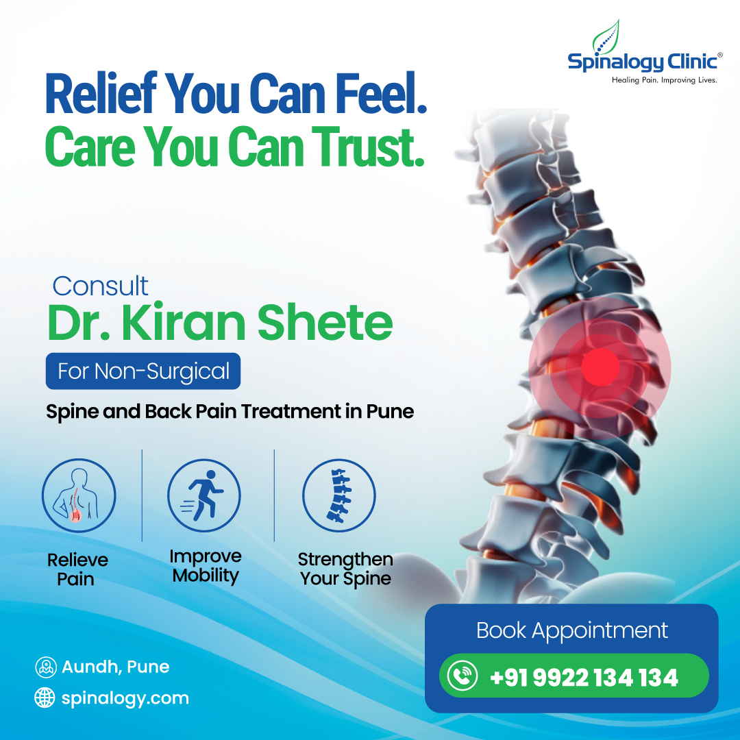 spinalogy's tweet photo. Back pain doesn't have to be your new normal.

Get expert, non-invasive spine care with Dr. Kiran Shete in Pune.

Relieve pain. Improve mobility. Strengthen your spine.

📍 Aundh, Pune
🌐 https://t.co/Pjy5hj2DbV

#BackPain #SpineCare #Pune https://t.co/QsCOFmHu29