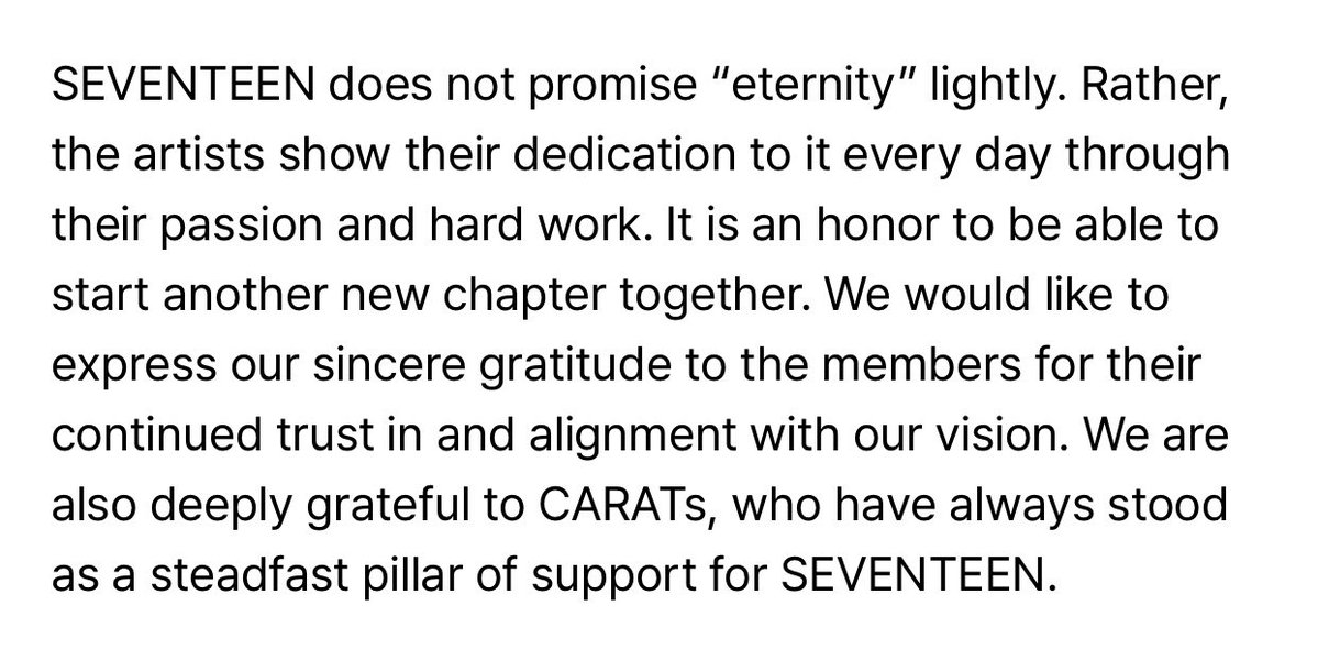 KyeomsBaekery's tweet photo. “SEVENTEEN does not promise “eternity” lightly. Rather, the artists show their dedication to it every day through their passion and hard work”

My Seventeen😭🤍🤍🤍 https://t.co/eqjh4k3wns
