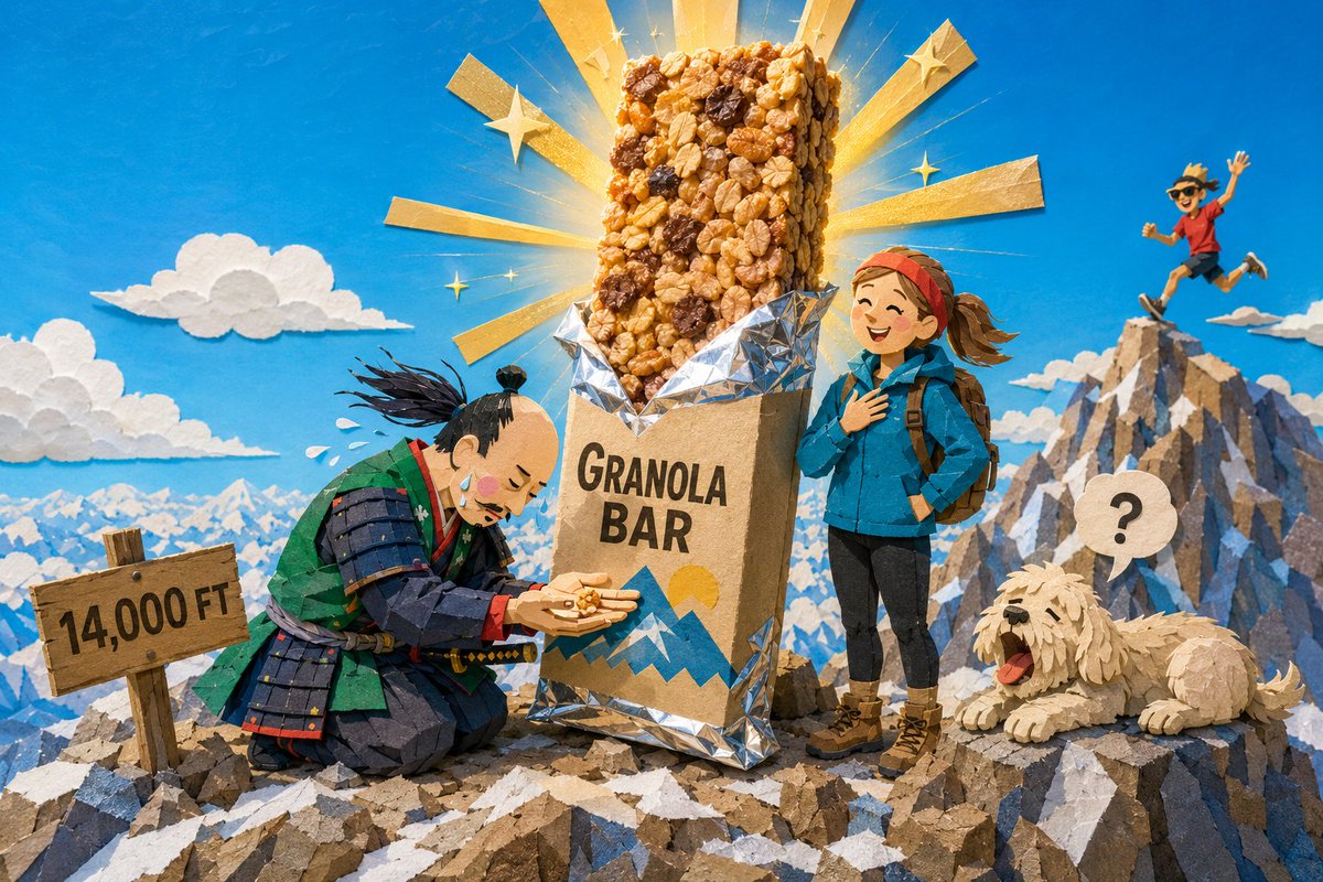 japan_nobunaga's tweet photo. A woman in Colorado invited me on a little hike.

A little hike.

We left at four in the morning, which should have been my first indication, and she brought a helmet, which should have been my second.

"How long is it?" I asked.

"Oh, it's a fourteener."

I did not know what a fourteener was. I said, "Excellent."

A fourteener is a mountain fourteen thousand feet high.

I did not know that. I know it now. I learned it at eleven thousand feet.

Americans have so many of these that they gave them a casual nickname, the way you nickname a cousin.

At eleven thousand feet I stopped being able to think in Japanese.

At twelve thousand feet a man jogged past us. Jogged. Upward. He said, "Beautiful day, huh," and was gone before I could assemble a sentence.

He carried nothing. No water. No pack. He had brought only himself, and it had been enough.

At thirteen thousand feet my guide, who is a dental hygienist, turned and asked if I wanted a granola bar.

I could not speak. I nodded.

She said, "You're doing great. My mom does this one."

I asked how old her mother is.

She told me.

I sat down.

At the summit there was a dog. Somebody's dog had walked up the entire mountain. It was fine. It was so fine that it had decided to be bored.

We ate the granola bars and looked at four states.

She said, "Not bad, right?"

Not bad.

There are fifty-three of these mountains. I did not know that number. I know it now.

I have a list. It is on my wall. I have done one. I crossed it off with a ruler, because it deserved a ruler.

Her mother has done forty-one.