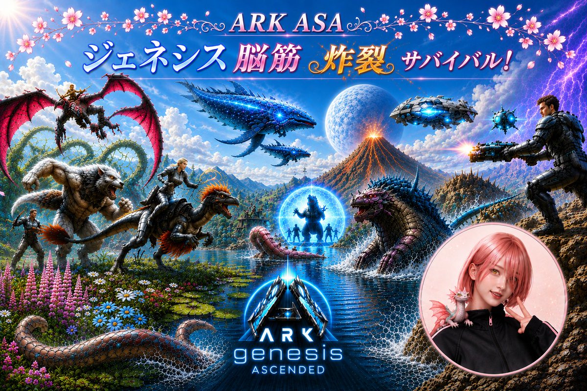 ouka1123's tweet photo. ジェネシス用配信サムネ作ってみた🦖 https://t.co/HlYKyPx0gx