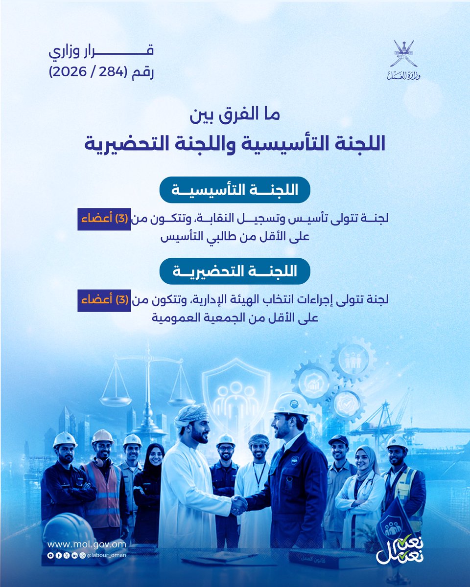Labour_OMAN's tweet photo. مفاهيم نقابية | نافذة معرفية للتعريف بالمصطلحات والأطر المنظمة للعمل النقابي، ودورها في ترسيخ الشراكة وتعزيز بيئة العمل.
 
#وزارة_العمل 

@gfow_om 
@OmanChamber https://t.co/hMeuwKDn2s