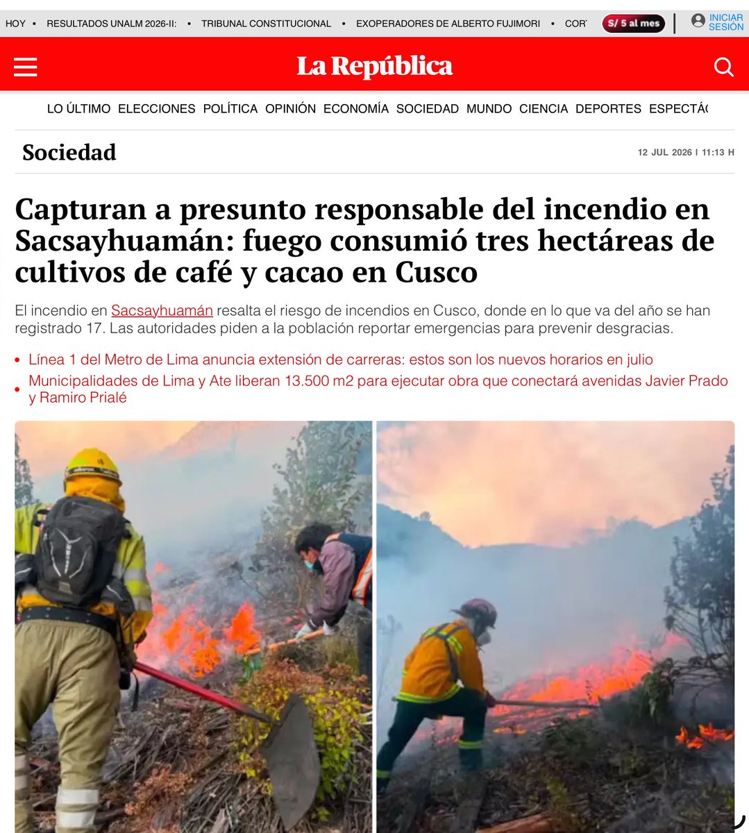 MilyJuarezV's tweet photo. Los demonios ya empezaron a incendiar Cusco, tienen que expulsarlos de Pisac. https://t.co/30nuRTRh7R