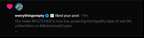 Fletcher_cards's tweet photo. @RobinhoodCrypto @virtuals_io thanks for the love! @everythingempty pretty soon we will allow @virtuals_io agents to interact with our ecosystem and rip packs! https://t.co/lluoFShLtj
