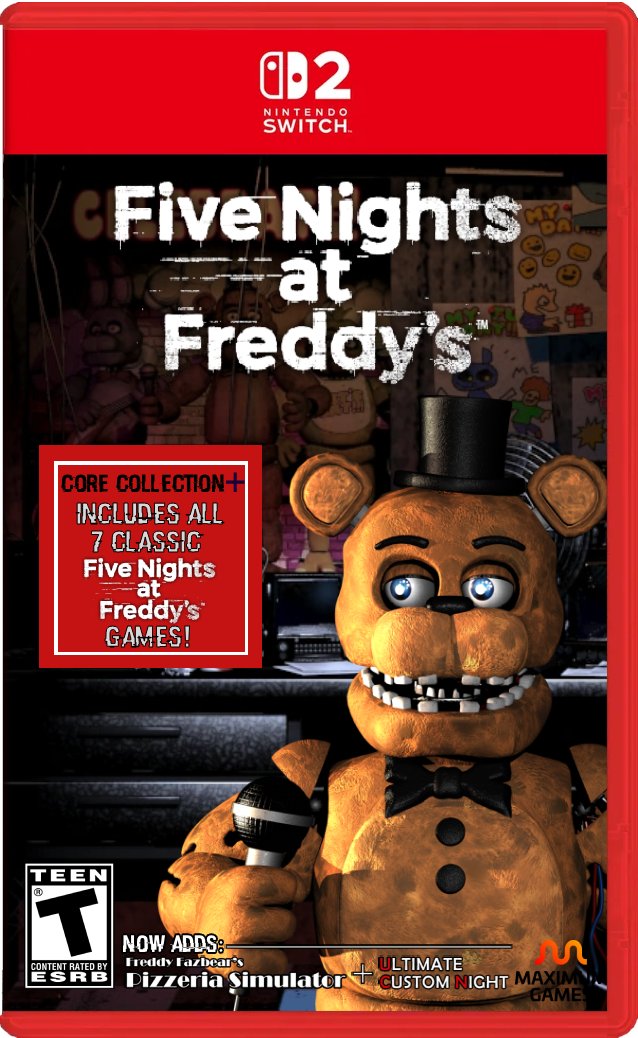 RoxieWolf18's tweet photo. I made concepts of an updated version of Five Nights at Freddy's Core Collection for Nintendo Switch 2, which would include Freddy Fazbear's Pizzeria Simulator and Ultimate Custom Night! @Clickteam

Withered Freddy render by @maniac74437
Extra help by @psych0pup https://t.co/cJ0PcJCvA0