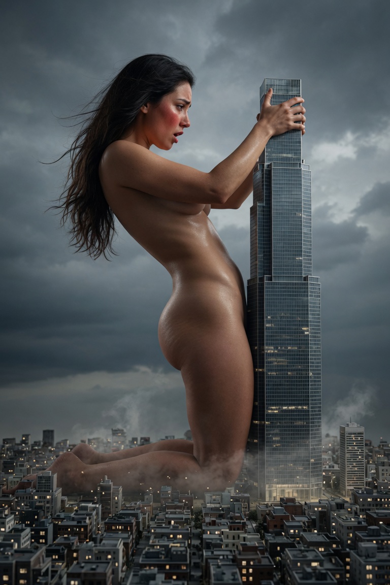 jiantess's tweet photo. Lila never meant to grow. One glowing wish on her father’s mysterious pendant and the quiet billionaire’s daughter shot skyward, clothes vanishing as the glittering city shrank beneath her knees. Now she knelt naked and trembling, her father’s brand-new skyscraper rising proudly between her thighs—once a symbol of his empire, now her personal playtoy.
Cheeks burning with shy embarrassment, she wrapped both hands around the cool glass tower, pressing its rigid length against her flushed, aching body. “I… I shouldn’t,” she whispered, even as her hips began to rock.
But deep down, the bashful giantess knew exactly what she needed… and she was only getting started.