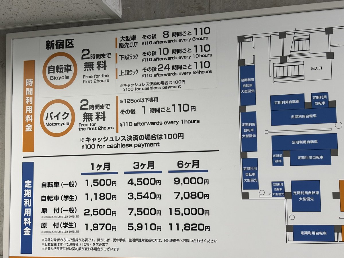 Yy5Sb's tweet photo. 高田馬場は「特定小型原動機付自転車」や50cc原付を駐輪できる場所が割とあるなぁ。
今回、停めた場所は外駐輪だったが、同じ敷地内に屋内駐輪できる場所も発見。
これは〜開拓が捗ります。
「自転車等駐輪場」だと当たりの確率は高そうだ。

#特定小型 #特定小型原付 #特定小型原動機付自転車 #駐輪場 https://t.co/74EZfmCfRg